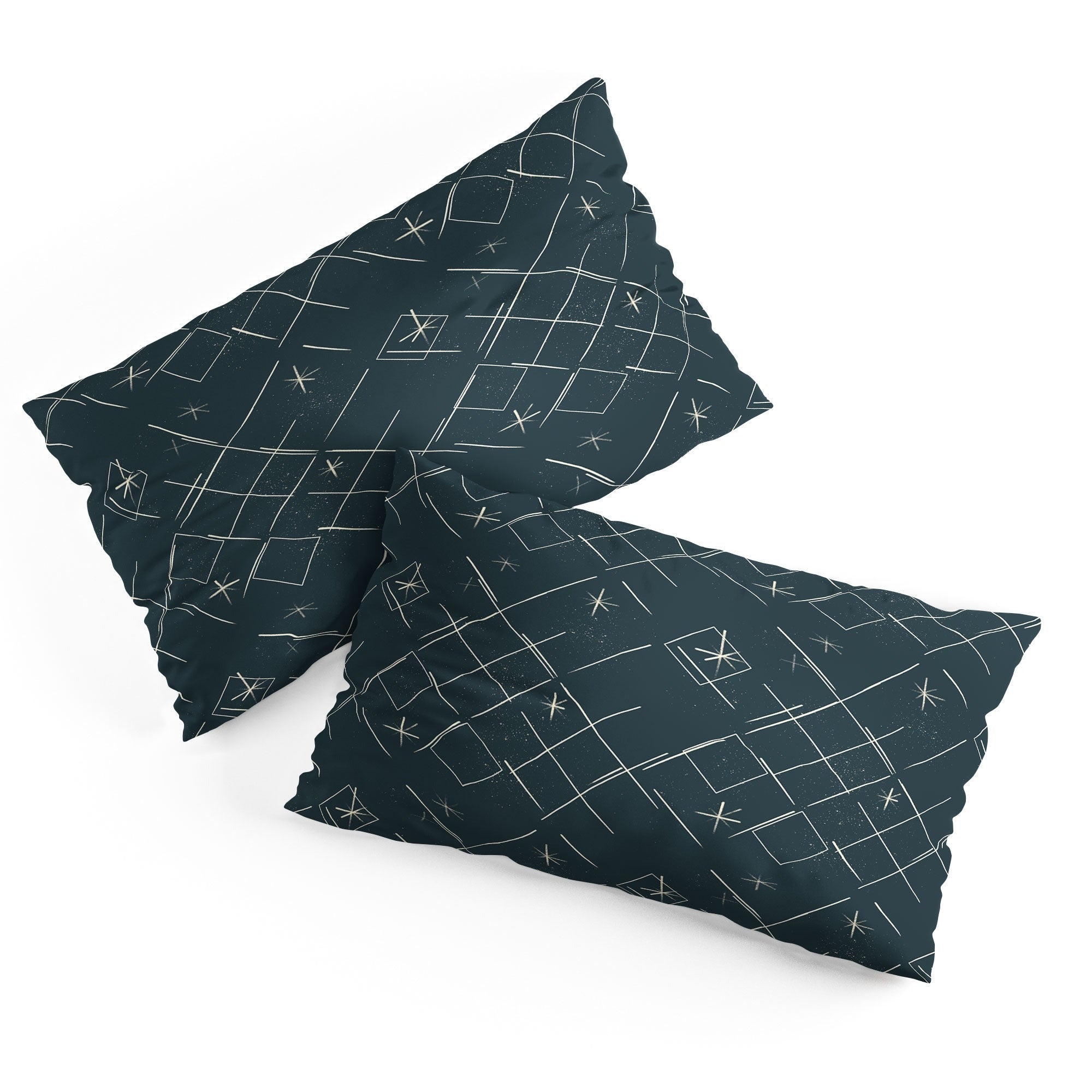 Little Om Starry Web navy Pillow Shams