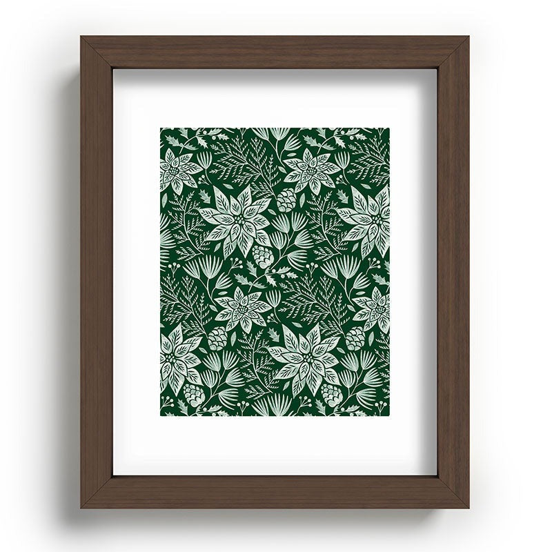 Pimlada Phuapradit Christmas Poinsettia Recessed Framing Rectangle