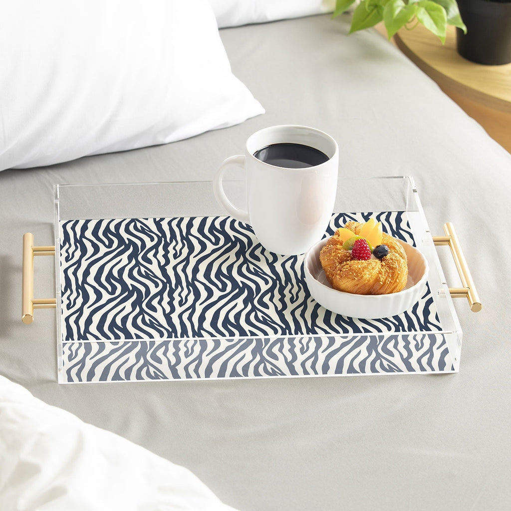 Avenie BR Navy Tiger Stripes Acrylic Tray