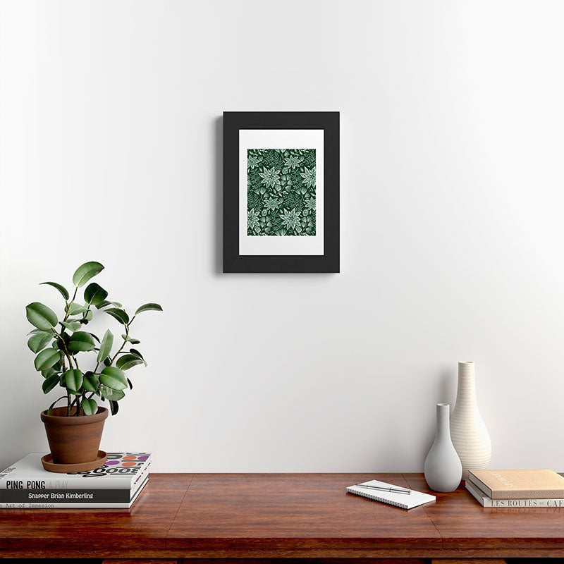 Pimlada Phuapradit Christmas Poinsettia Framed Art Print