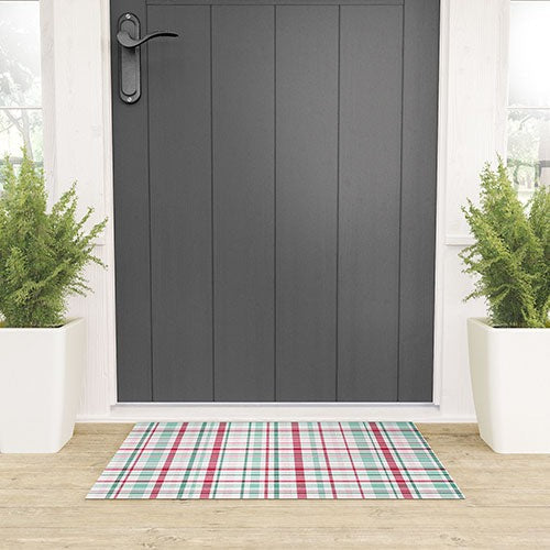Lisa Argyropoulos Merry Vintage Plaid Welcome Mat