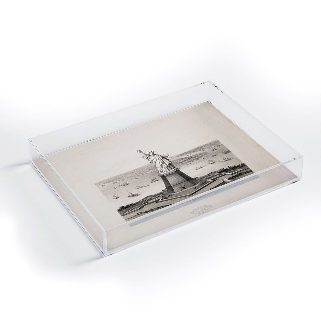 DENY Designs Vintage Lady Liberty Acrylic Tray
