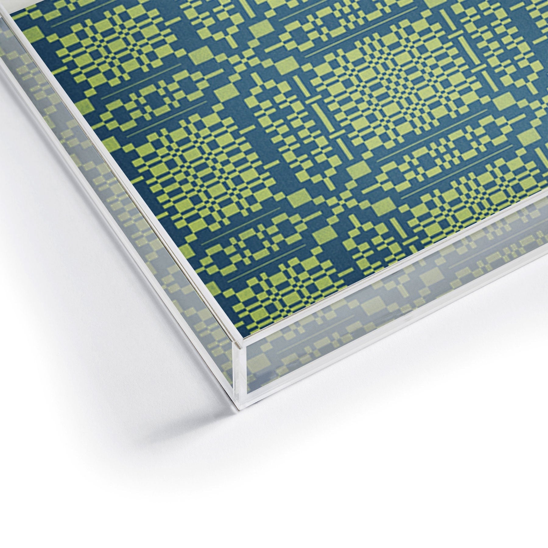 Marta Barragan Camarasa Nostalgic Grid Design Acrylic Tray