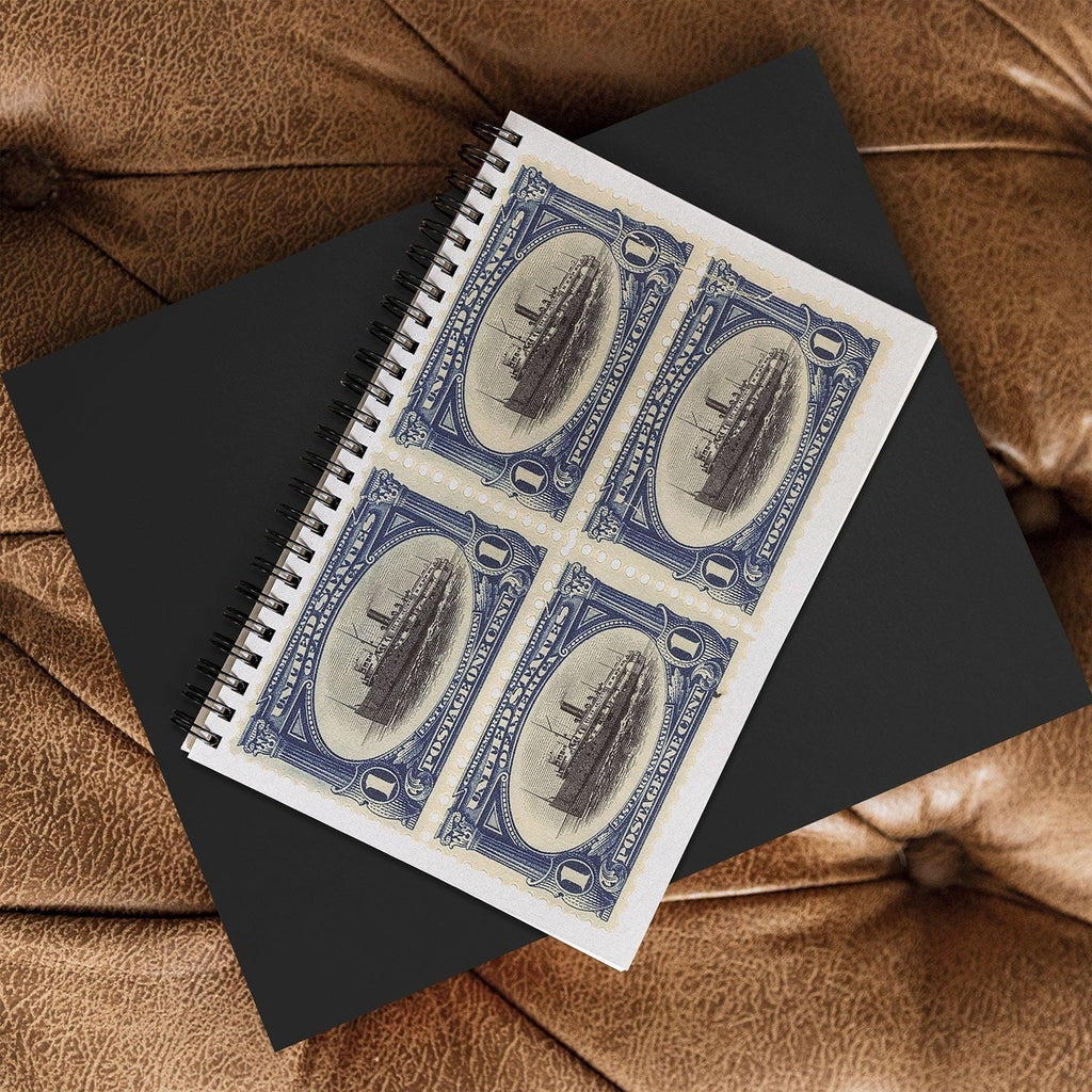 DENY Designs 1901 1c Fast Lake Navigation Stamps Spiral Notebook