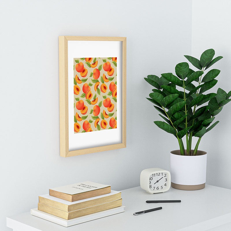 Jessica Molina Peach Pattern Recessed Framing Rectangle