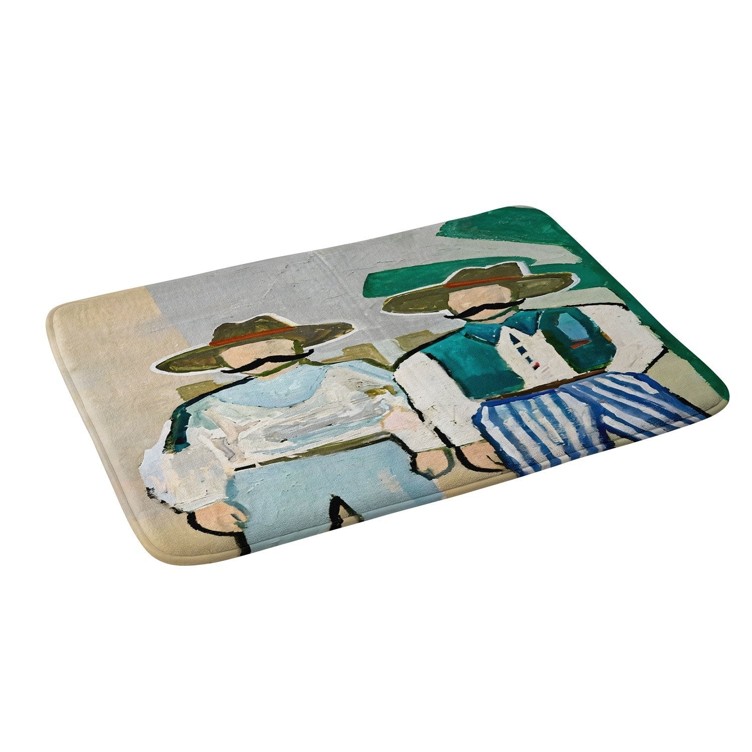 83 Oranges Side By Side Cowboy Edition Memory Foam Bath Mat