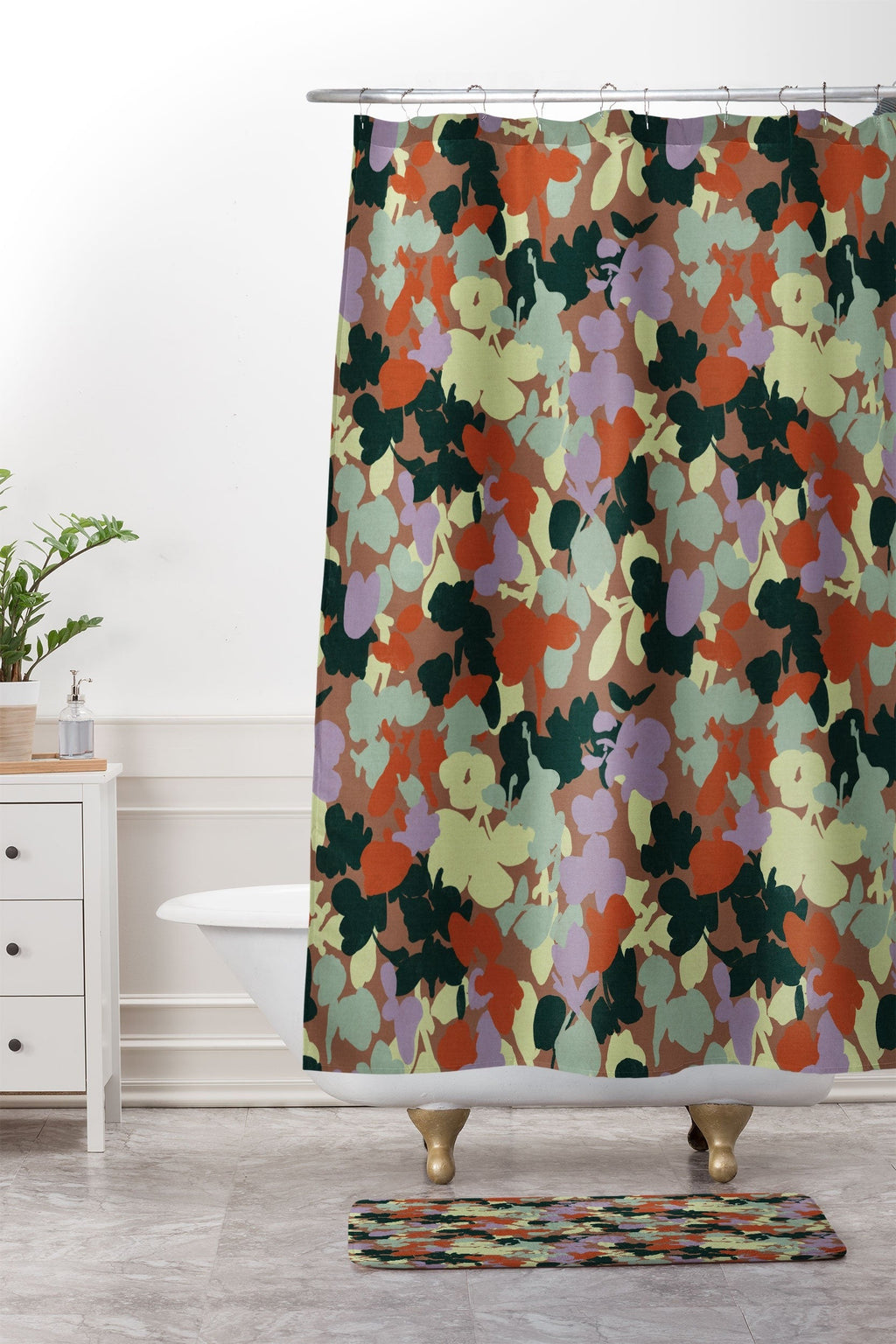 Marta Barragan Camarasa Retro Bloom Medley Memory Foam Bath Mat