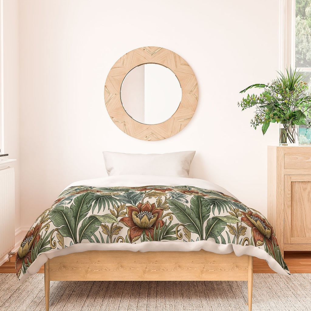 Marta Barragan Camarasa Retro Jungle Garden Duvet Cover