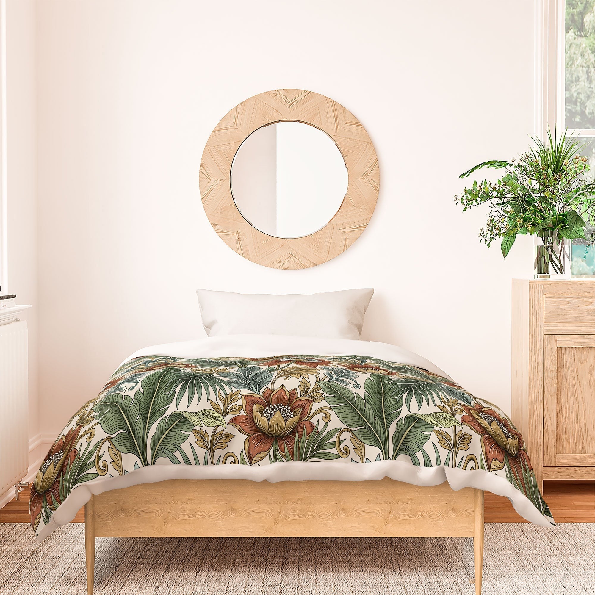 Marta Barragan Camarasa Retro Jungle Garden Duvet Cover