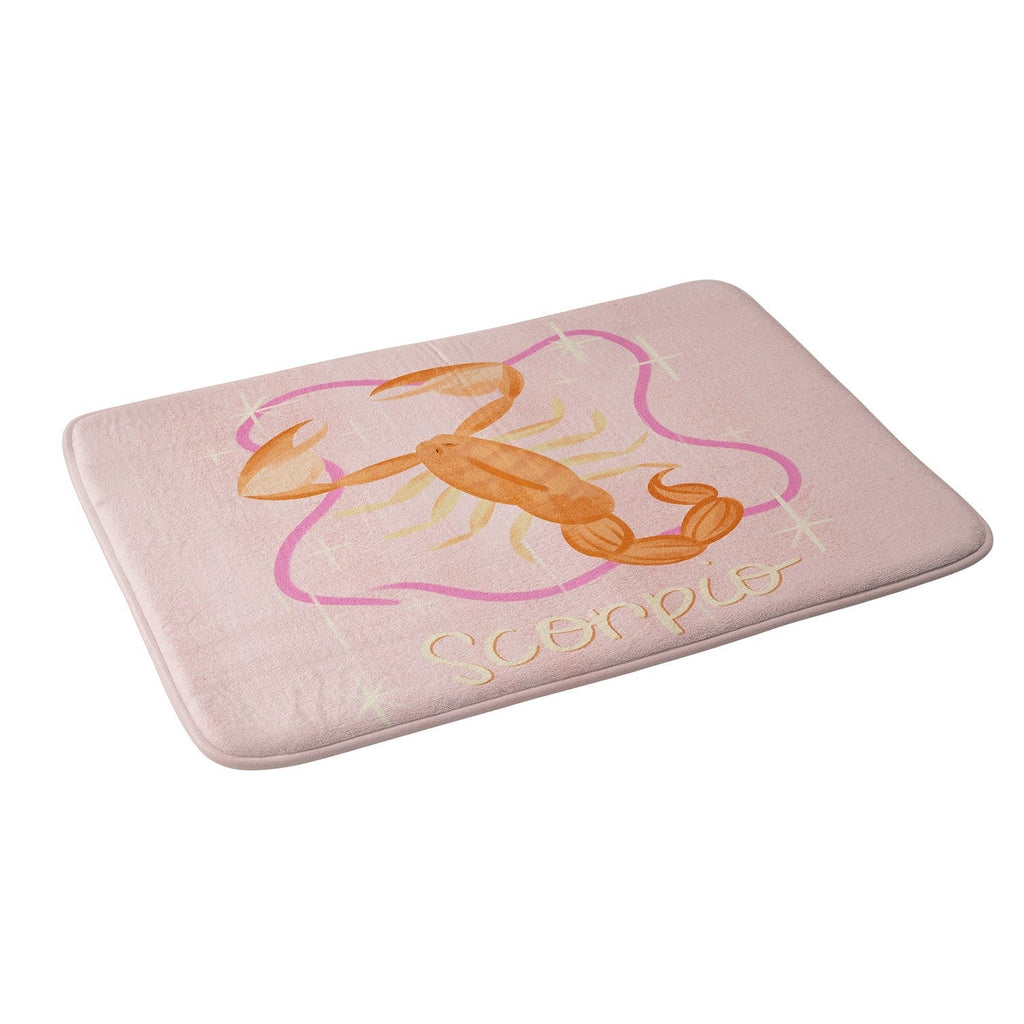 Little Om Zodiac Sign Scorpio Memory Foam Bath Mat