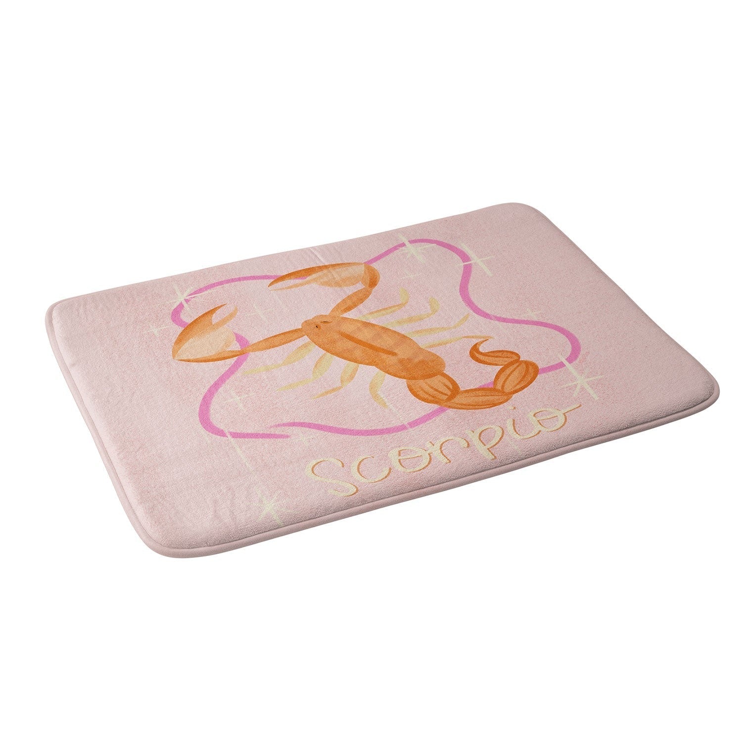 Little Om Zodiac Sign Scorpio Memory Foam Bath Mat
