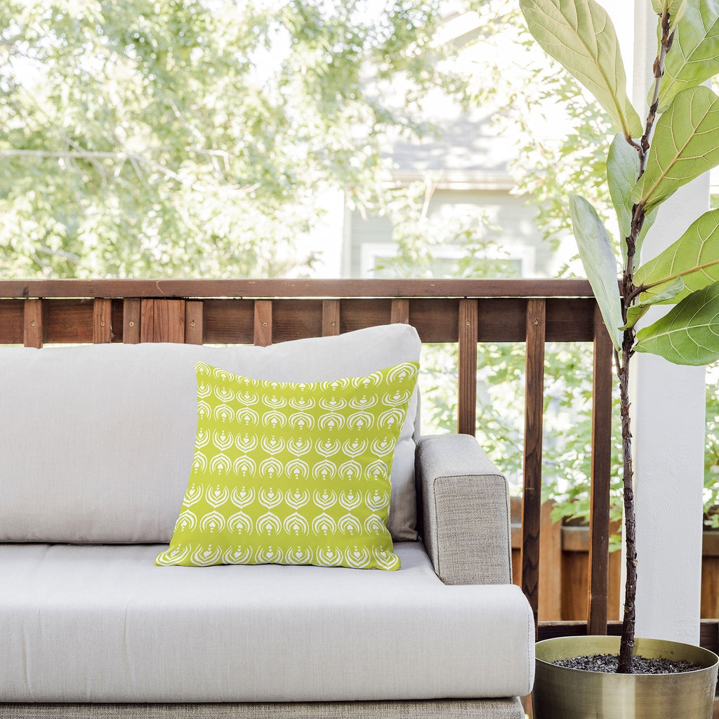 Design by Spark Matcha Latte Art Outdoor Throw Pillow