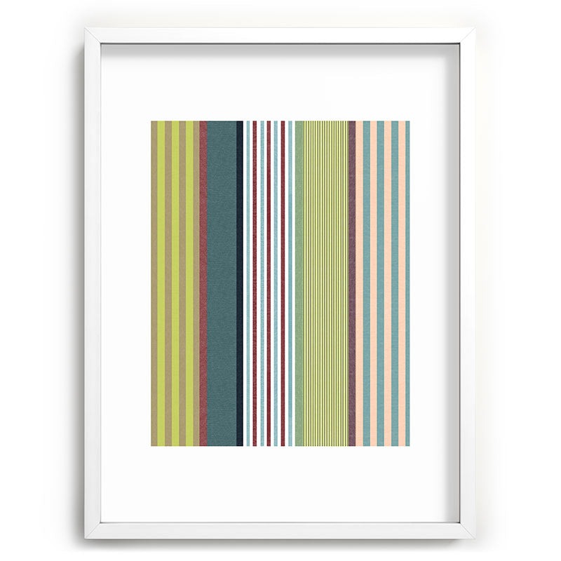 Marta Barragan Camarasa Colorful Stripe Delight Recessed Framing Rectangle