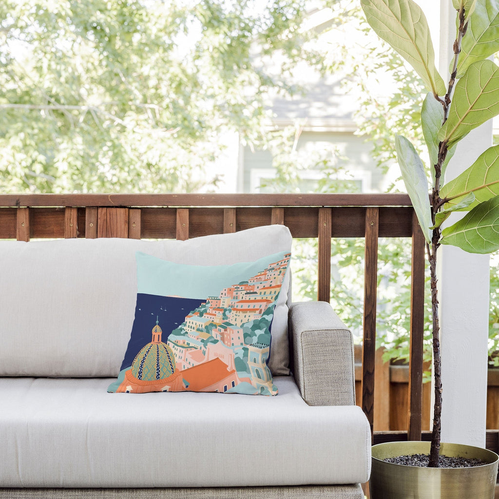 Valeria Frustaci Positano in Italy Outdoor Throw Pillow