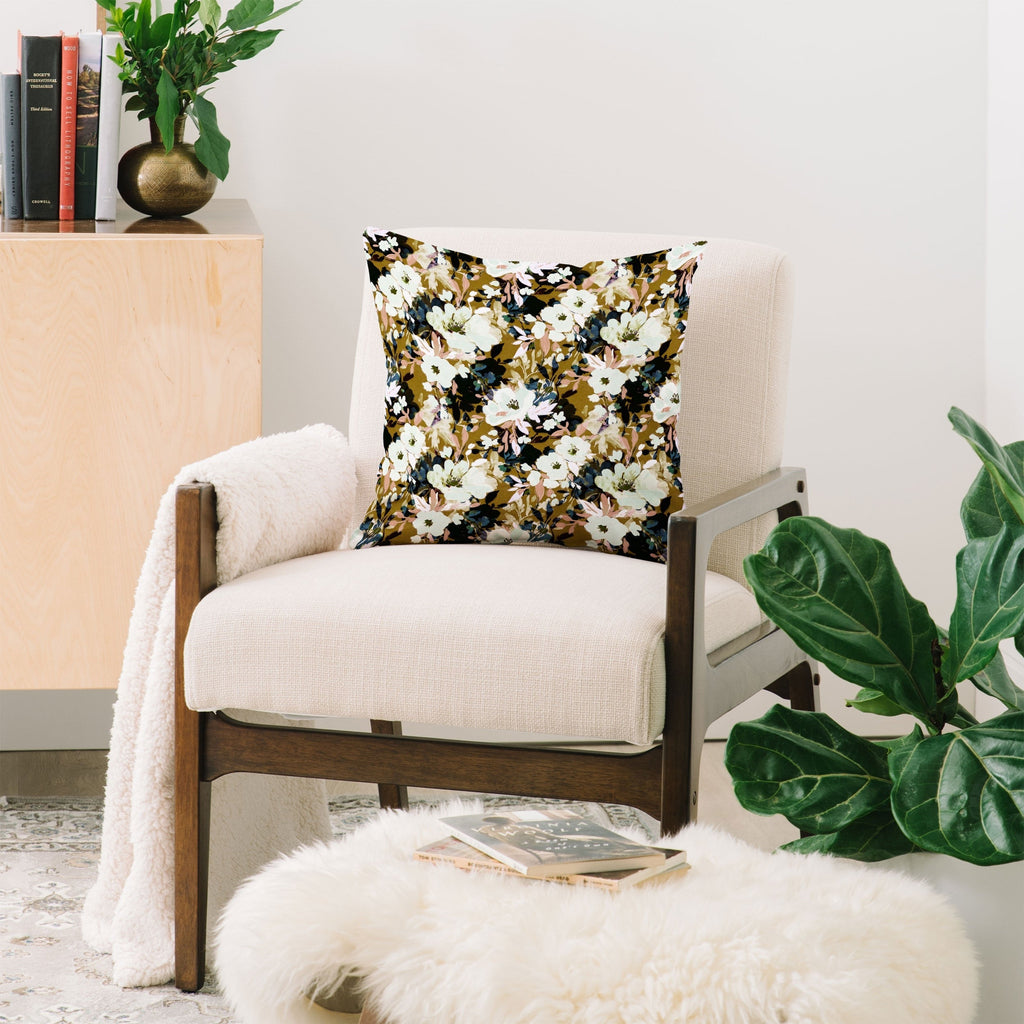 Marta Barragan Camarasa Romantic Floral Fusion Throw Pillow