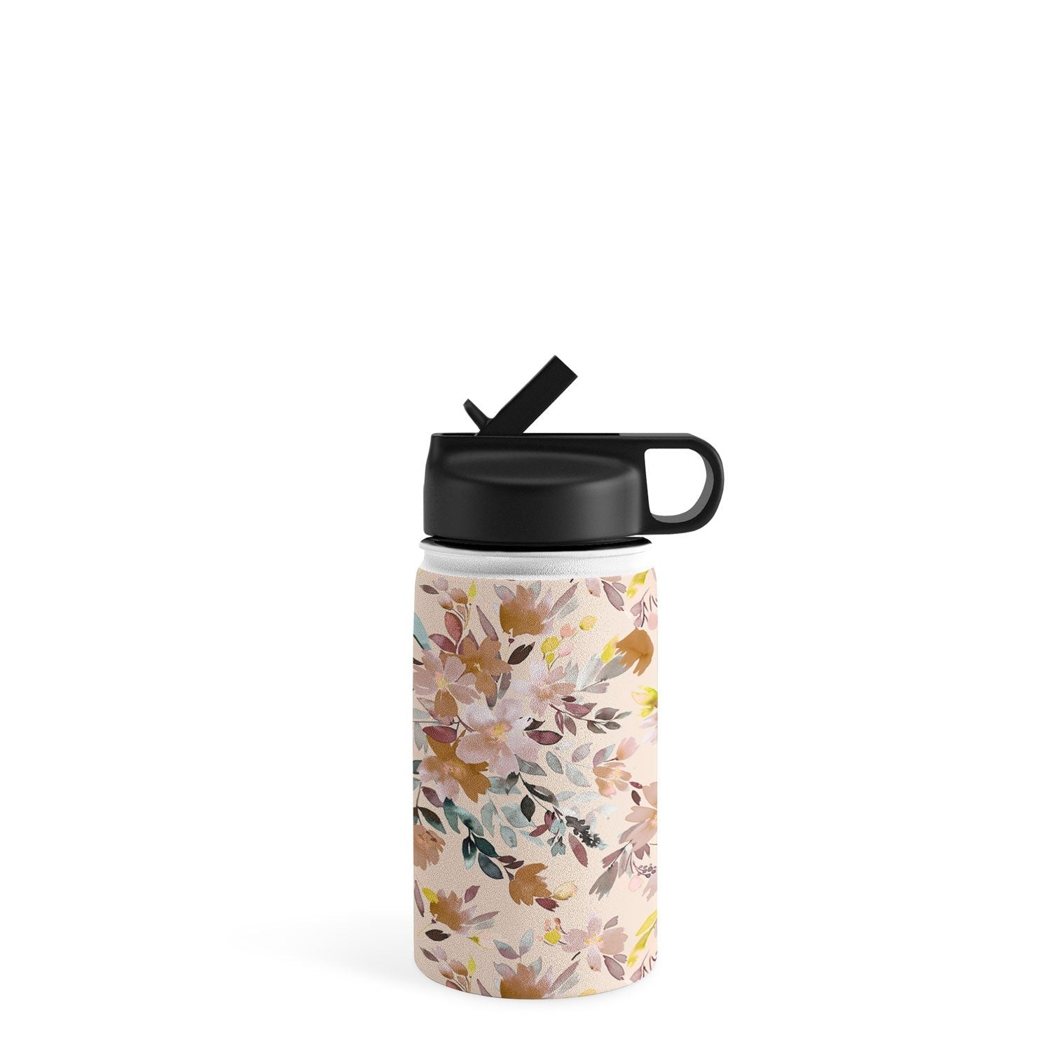 Ninola Design Botanic Retreat Floral Oleander Whimsical Soft Pink Water Bottle