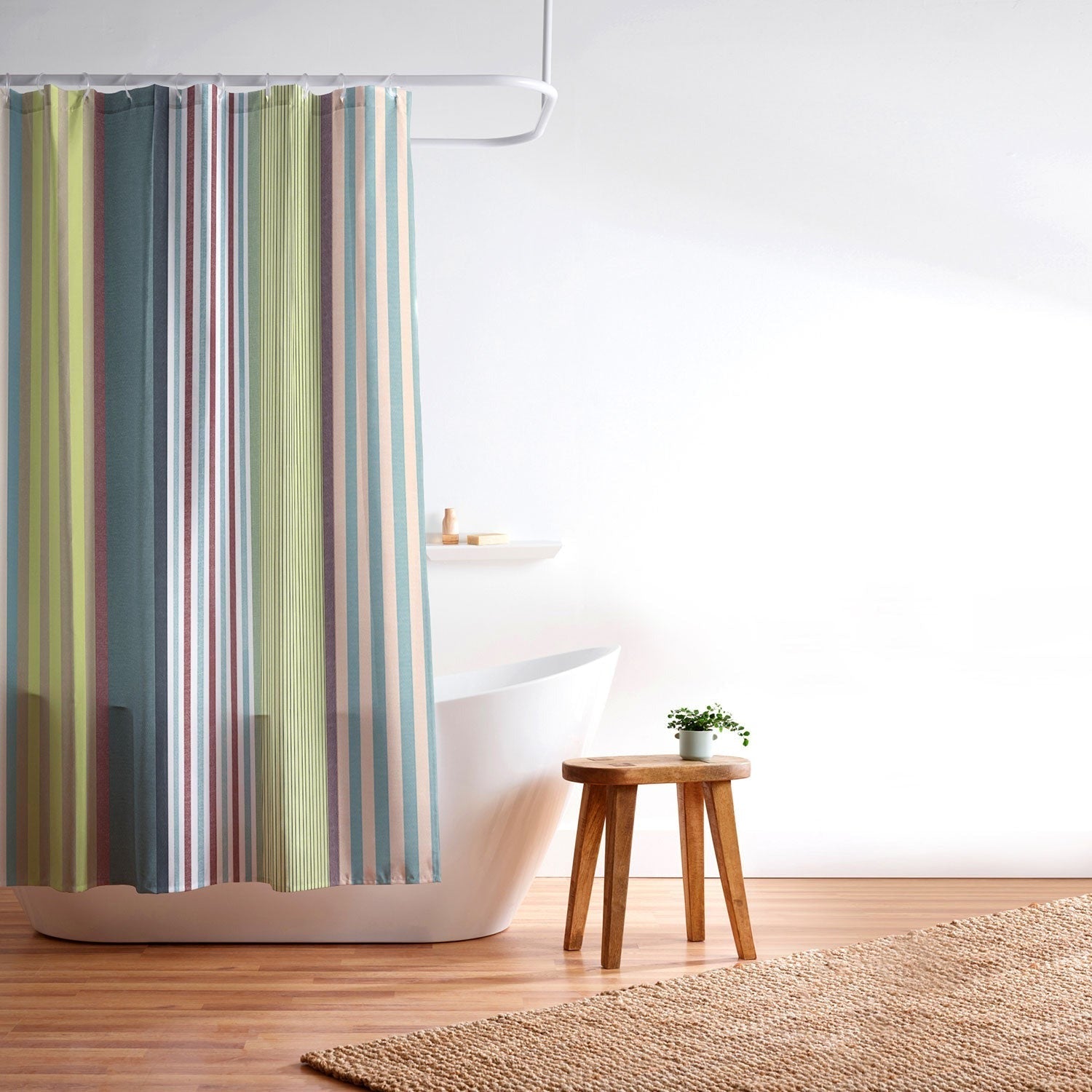 Marta Barragan Camarasa Colorful Stripe Delight Shower Curtain