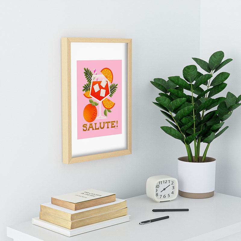 Jessica Molina Orange Spritz Recessed Framing Rectangle