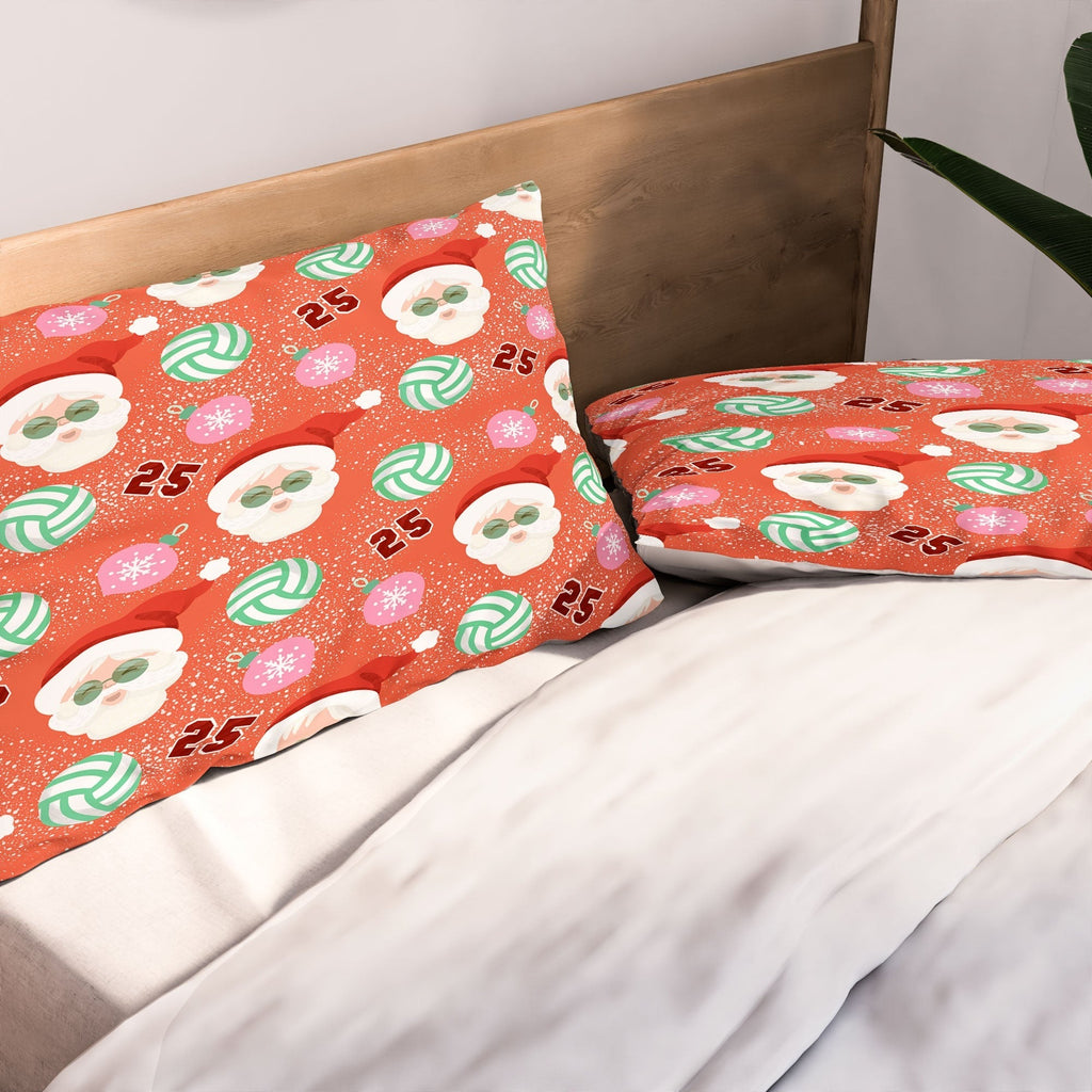 Design by Spark Sporty Volleyball Santa Pillow Shams