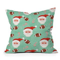 Design by Spark Sporty Football Santa Holiday Throw Pillow