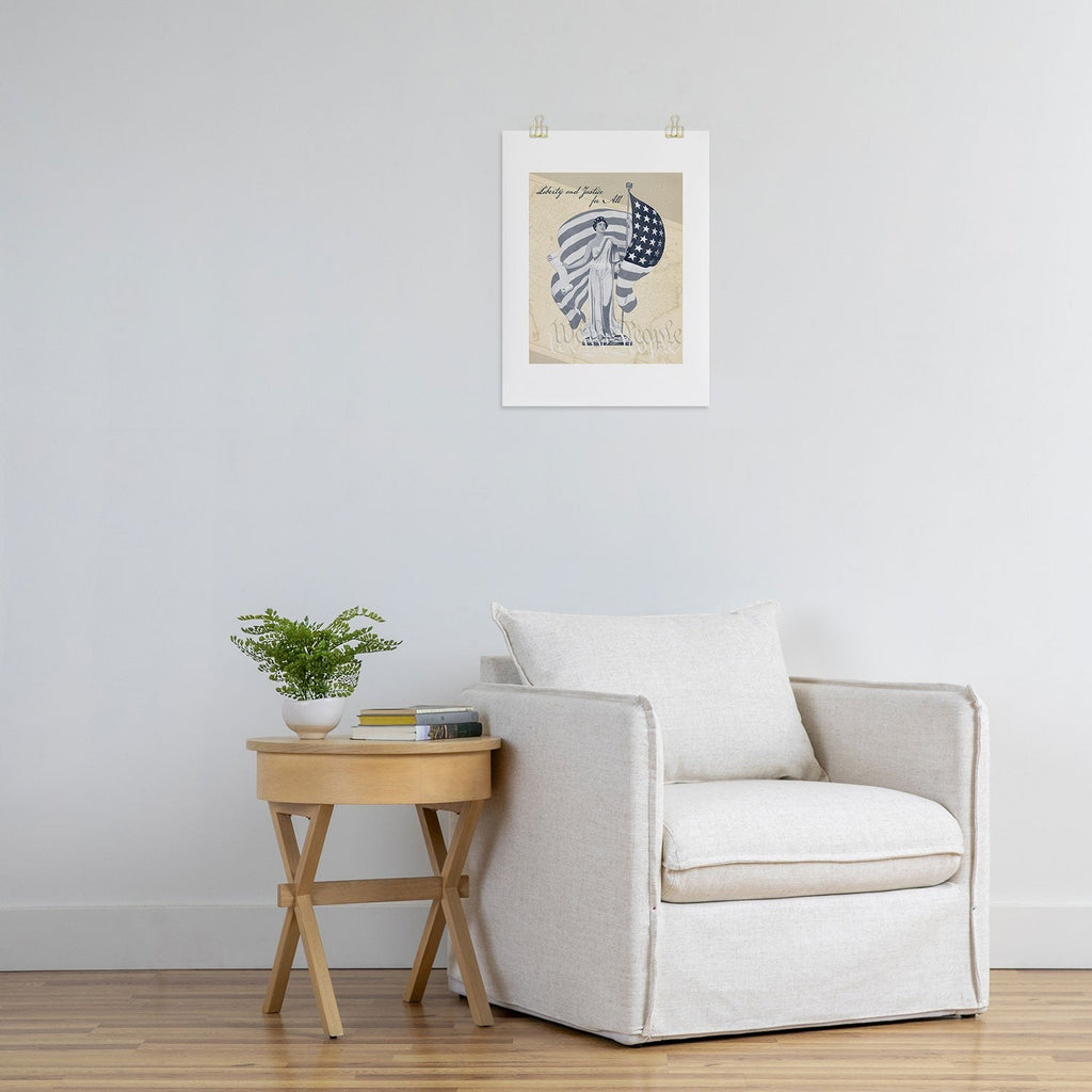 DENY Designs Liberty and Justice Woman Art Print