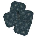 Little Om Pattern Little Moon navy Coaster Set