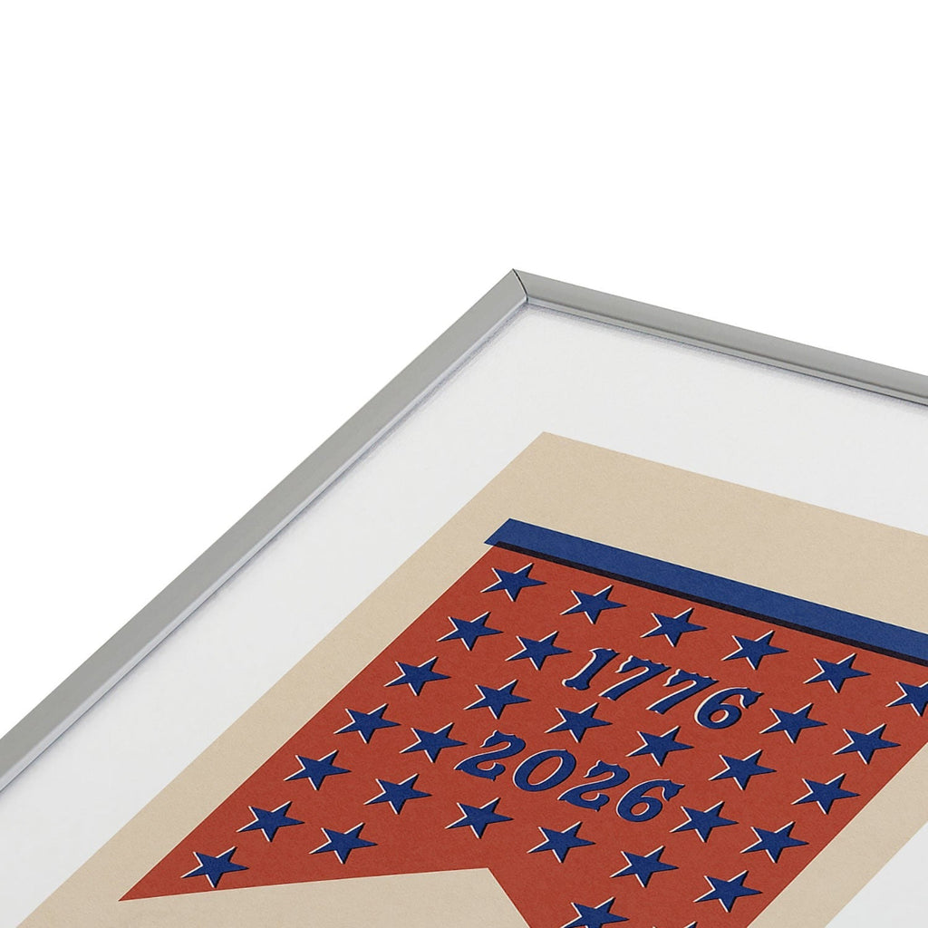DENY Designs Star Banner Metal Framed Art Print