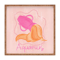 Little Om Zodiac Sign Aquarius Square Tray
