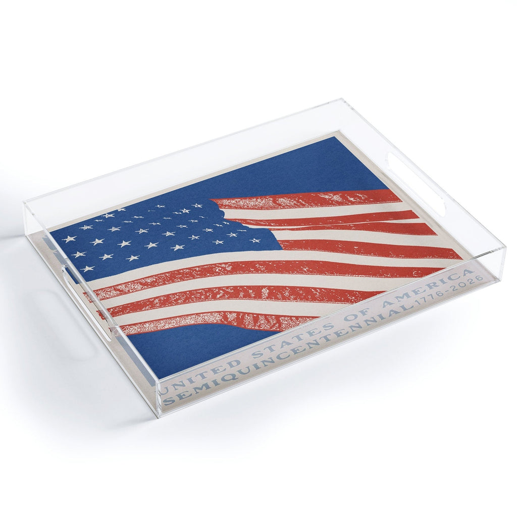 DENY Designs Stars n Stripes Semiquincentennial Acrylic Tray