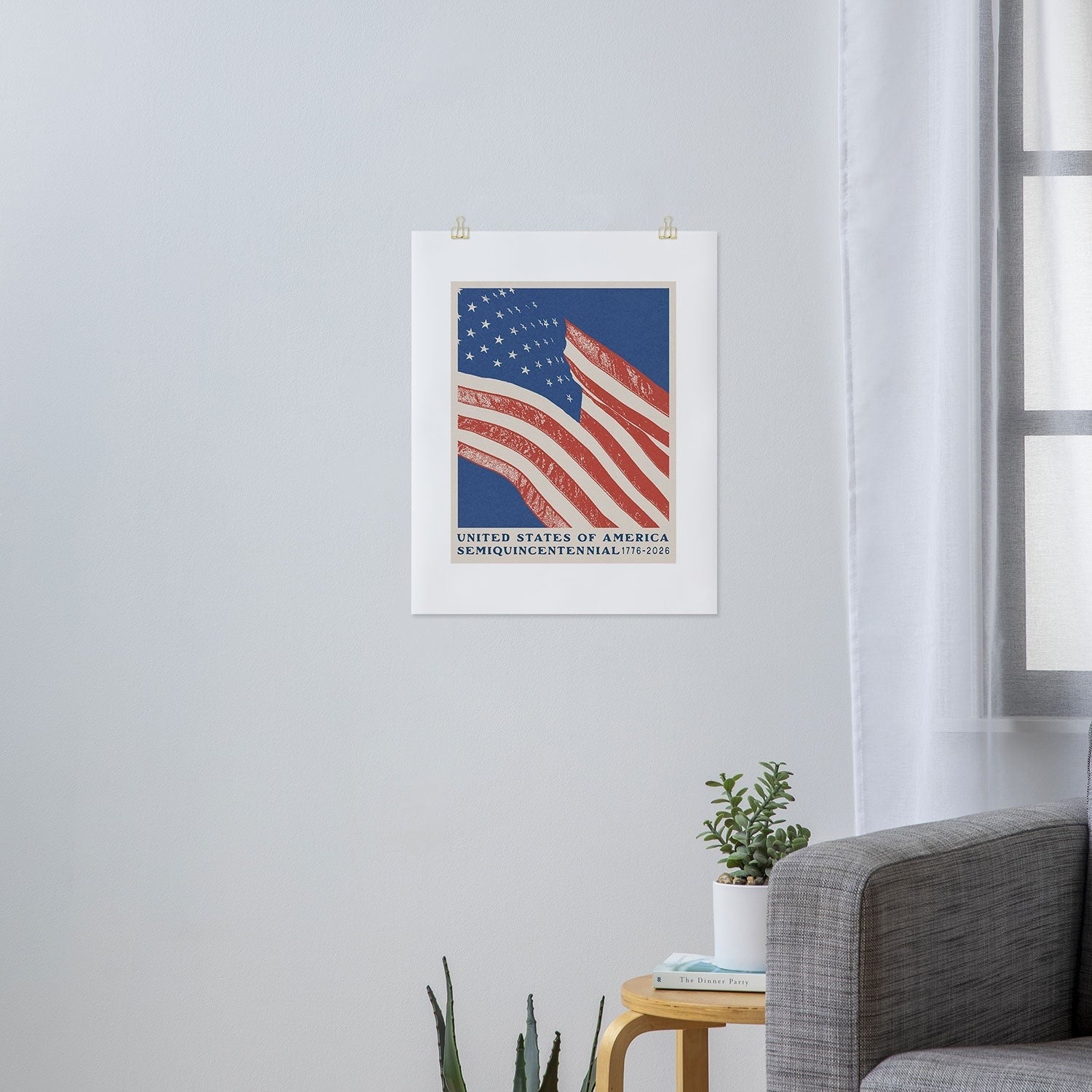 DENY Designs Stars n Stripes Semiquincentennial Art Print