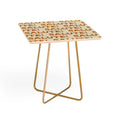 Jessica Molina Salute Gold Pattern on Cream Side Table