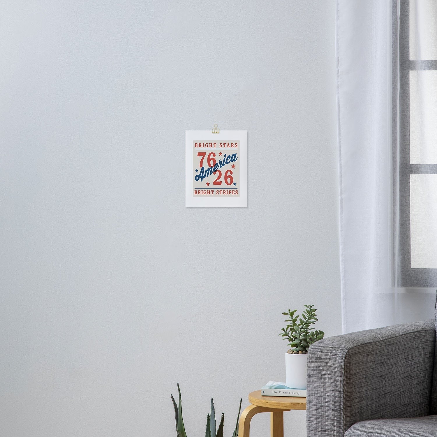 DENY Designs Bright Stars Bright Stripes Art Print