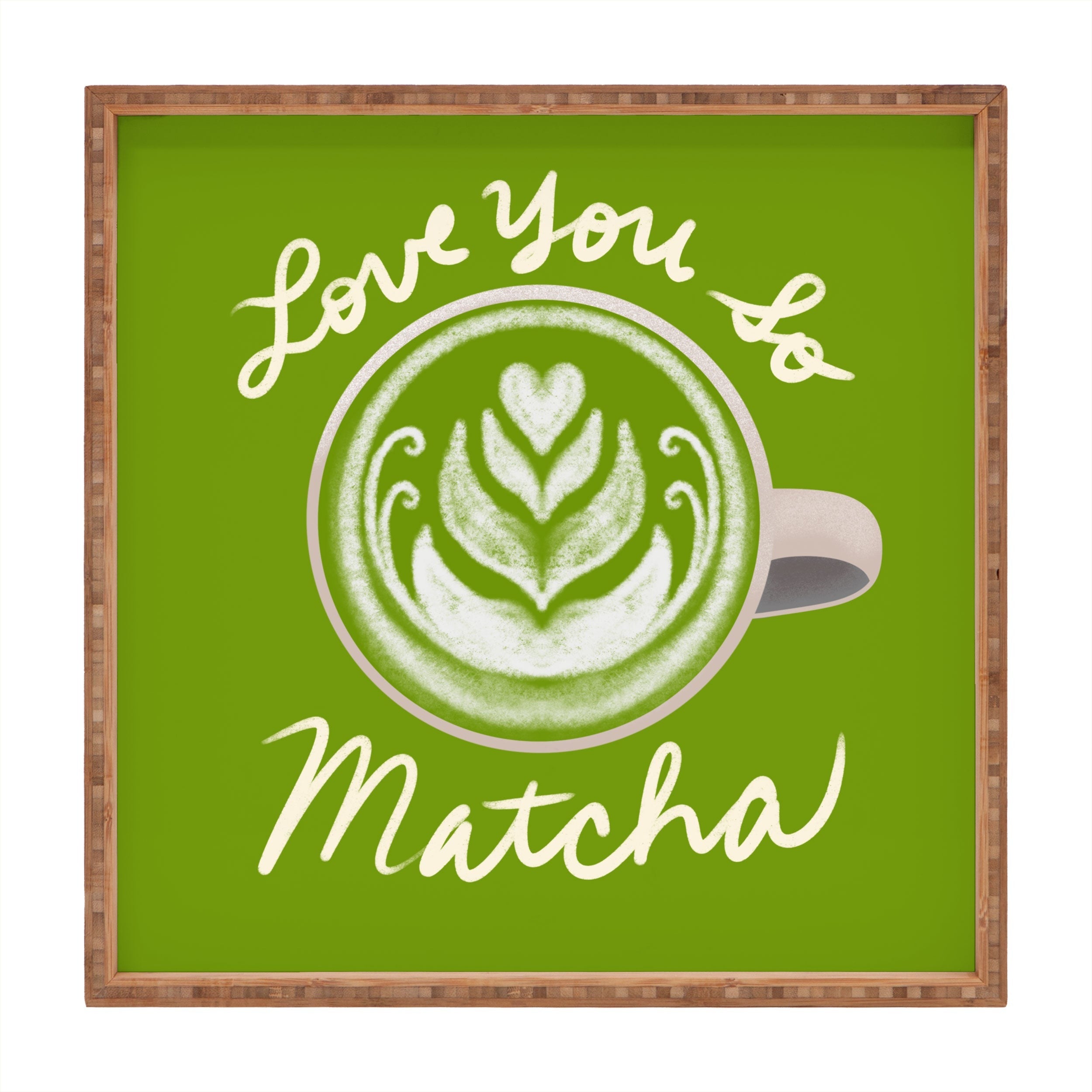 Design by Spark Love You So Matcha Square Tray