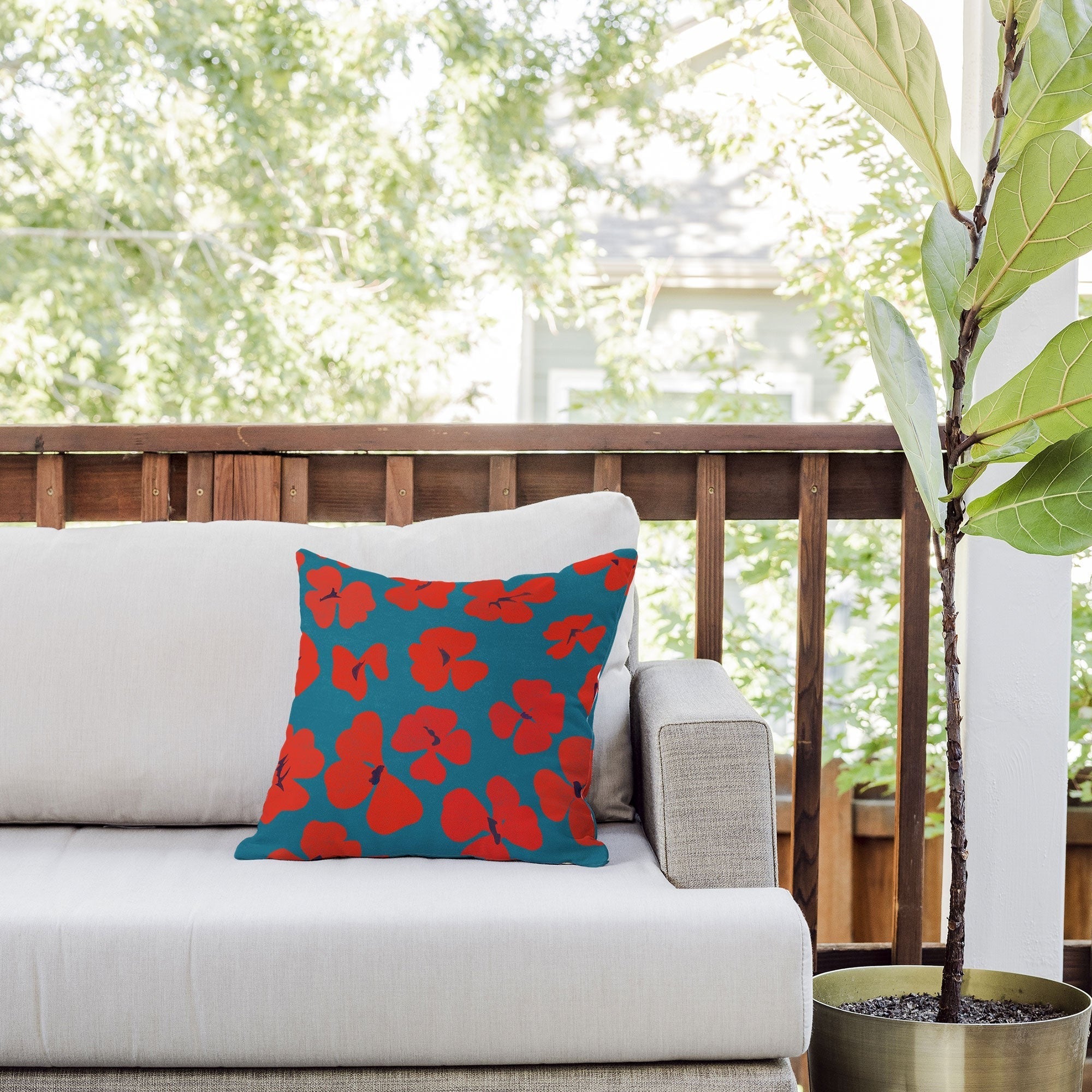 Garima Dhawan oxalis 1 Outdoor Throw Pillow