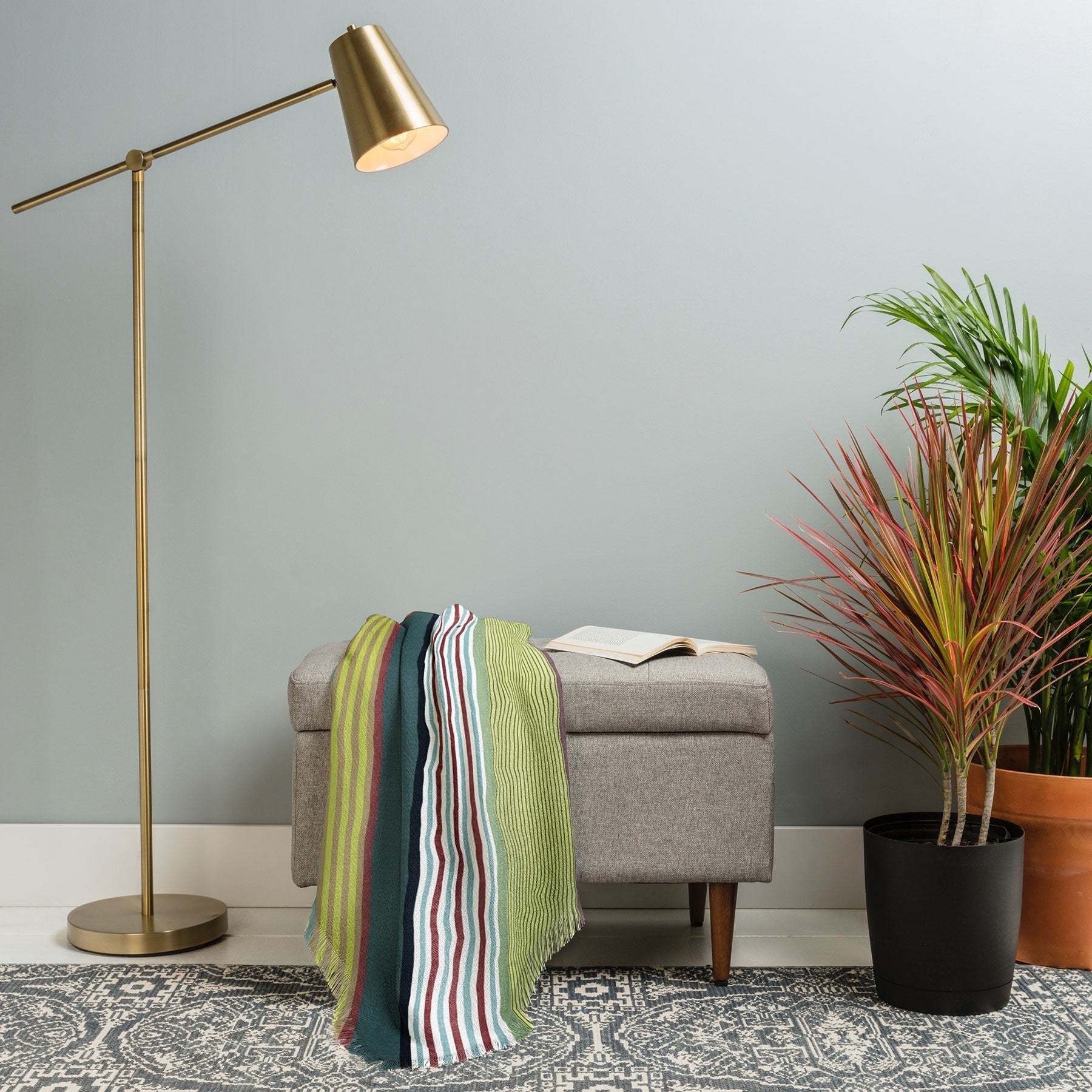 Marta Barragan Camarasa Colorful Stripe Delight Throw Blanket