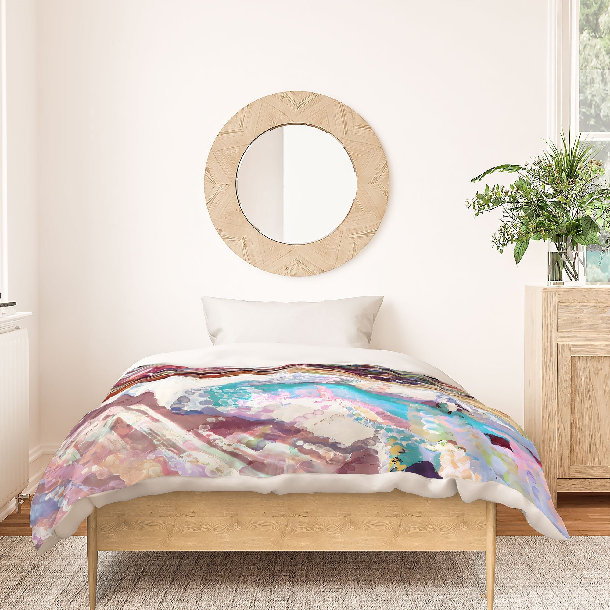 83 Oranges Sequin Haze Duvet Cover