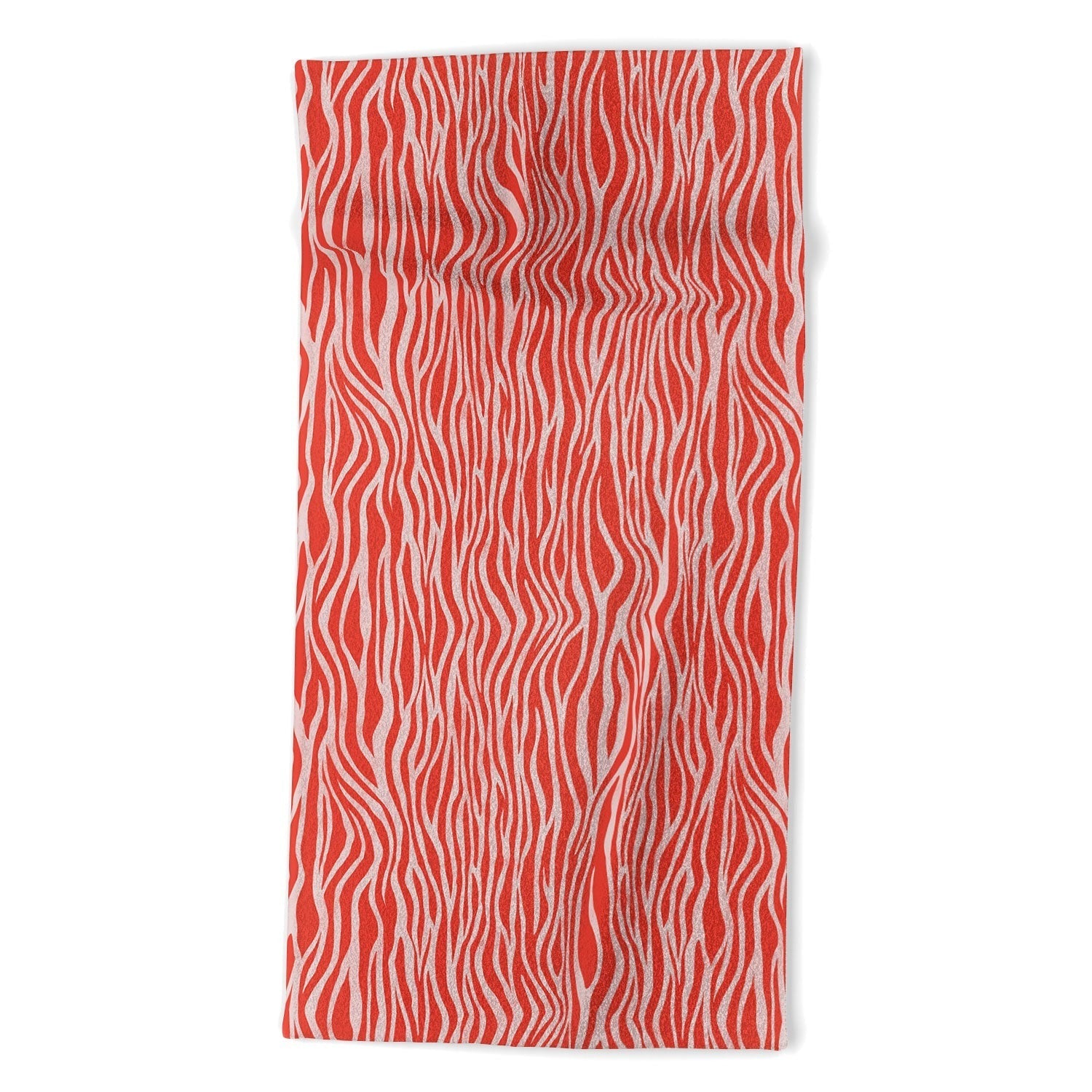 Avenie BR Red Zebra Stripe Beach Towel
