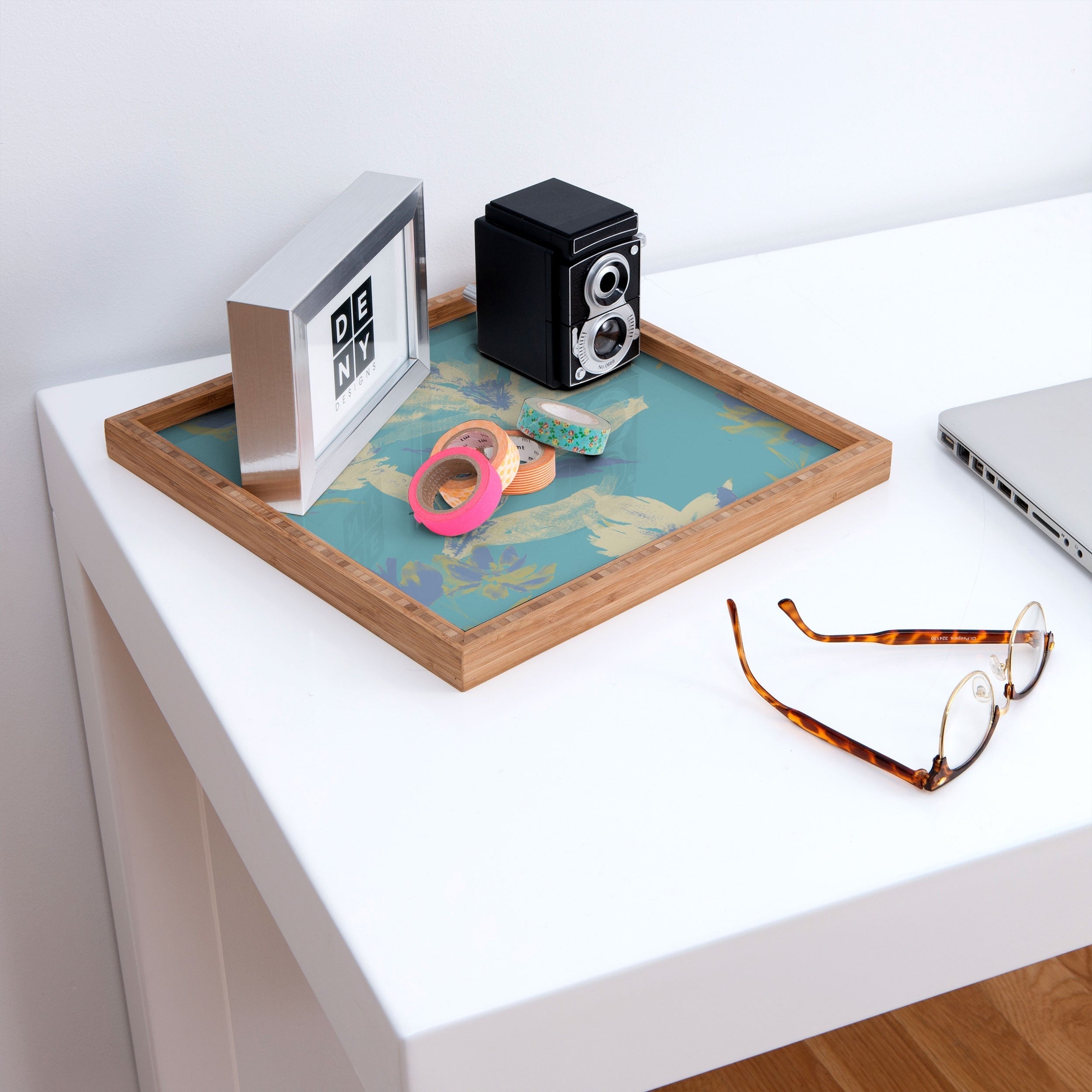 Gabriela Fuente Emma Blue Square Tray