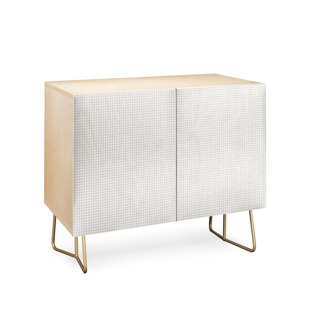 Colour Poems Gingham Plaid Pattern Cloud White Credenza