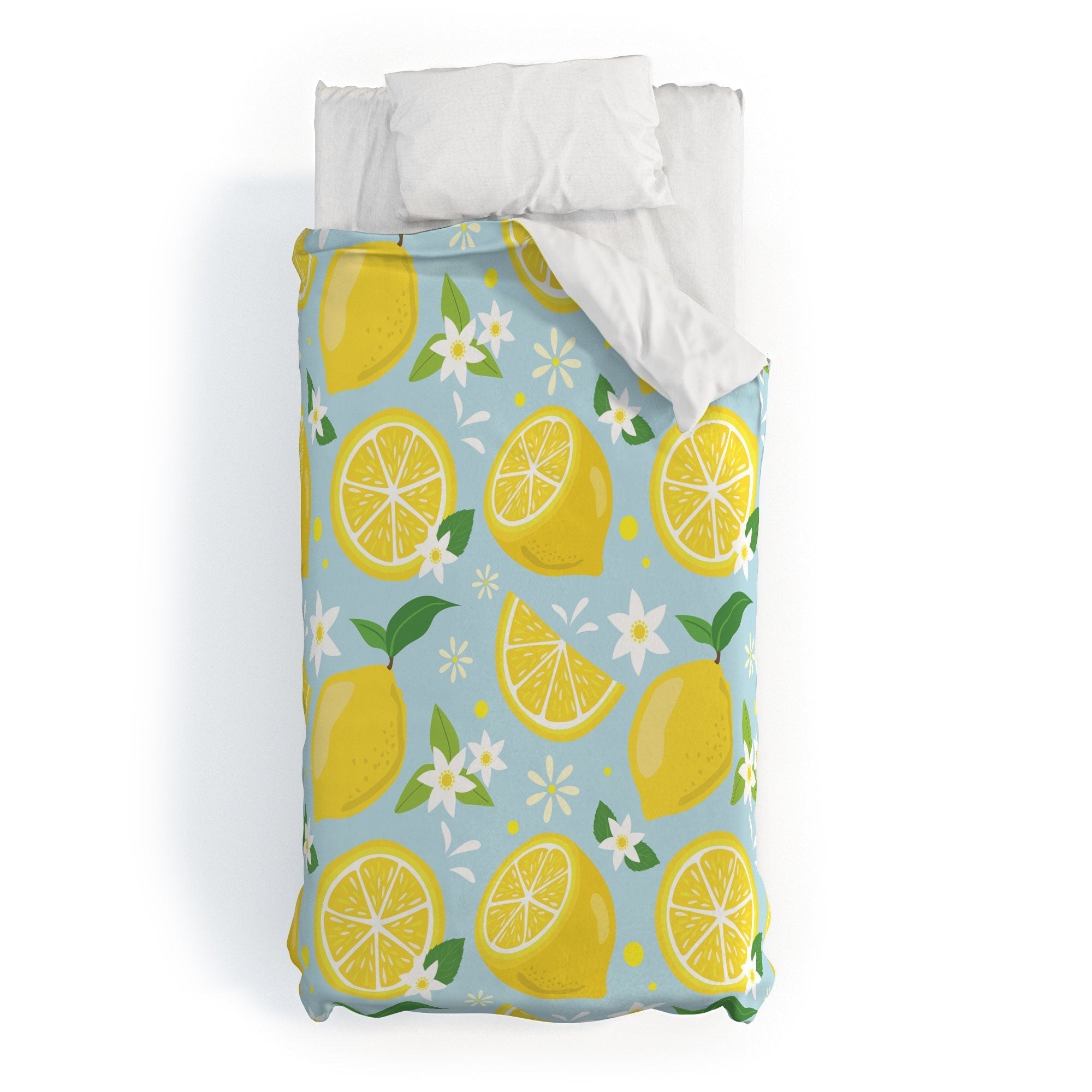 Design by Spark Lemony Fresh Florals Duvet Cover