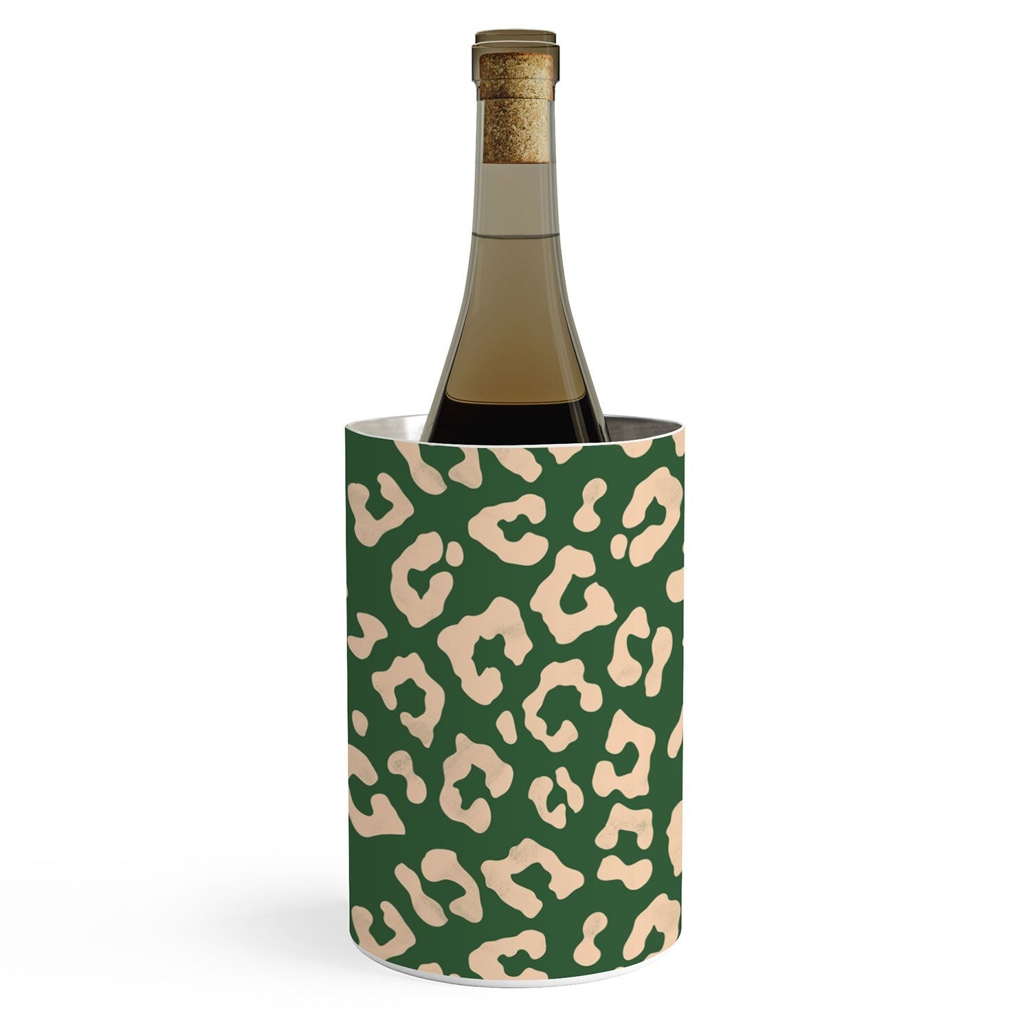 Avenie BR Cheetah Print In Green Wine Chiller