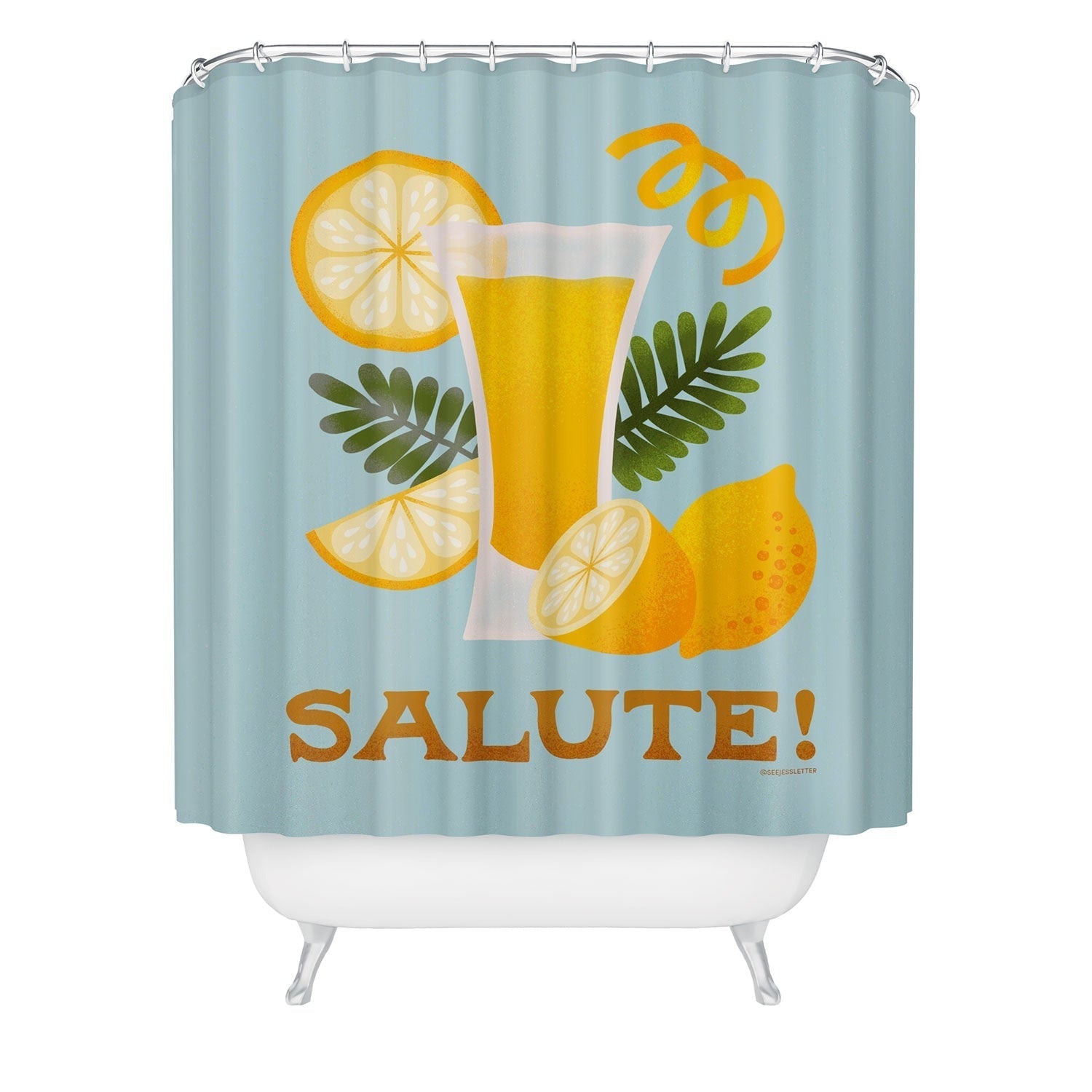 Jessica Molina Limoncello Cocktail Shower Curtain