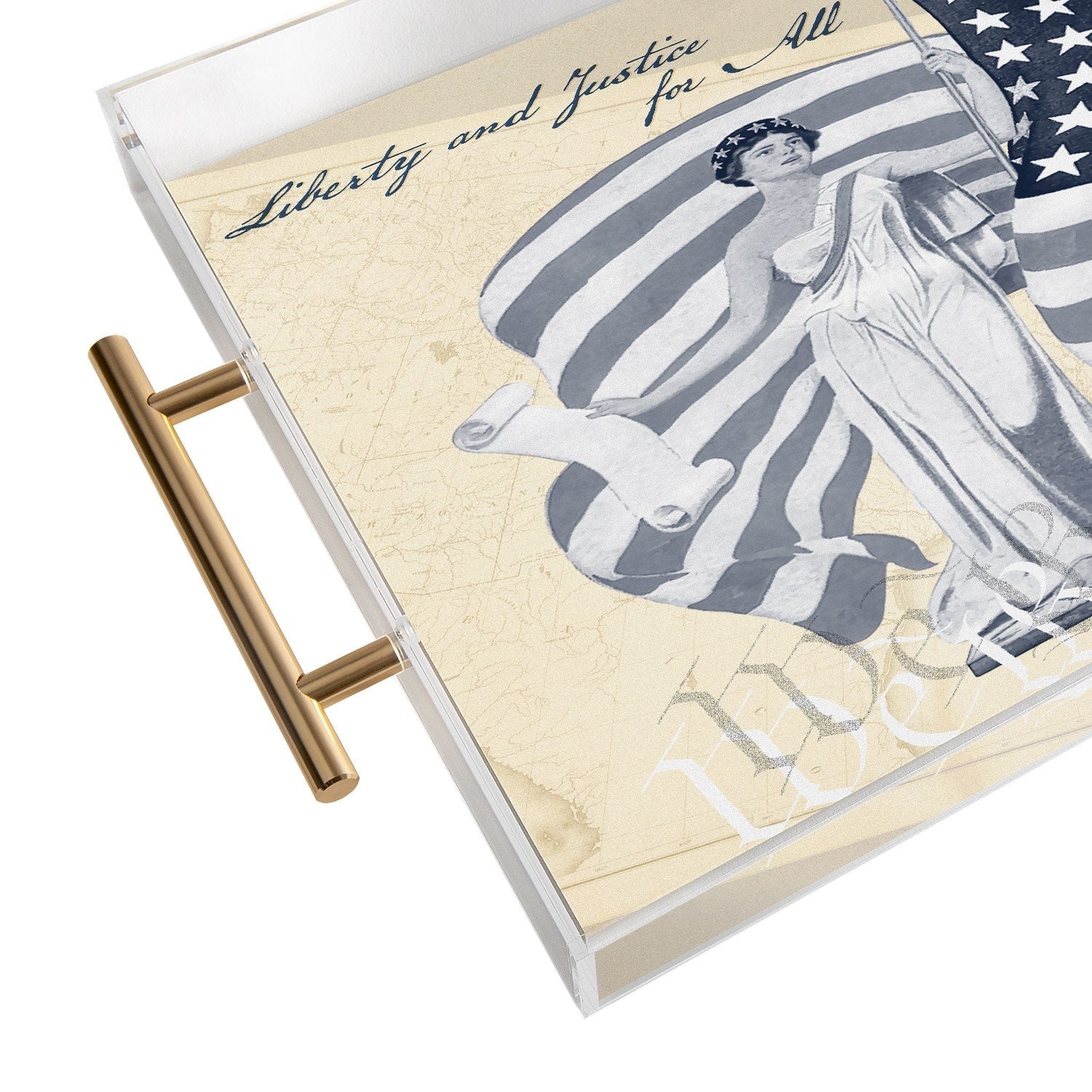 DENY Designs Liberty and Justice Woman Acrylic Tray