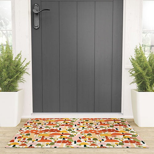 Valeria Frustaci autumnal mushrooms Welcome Mat