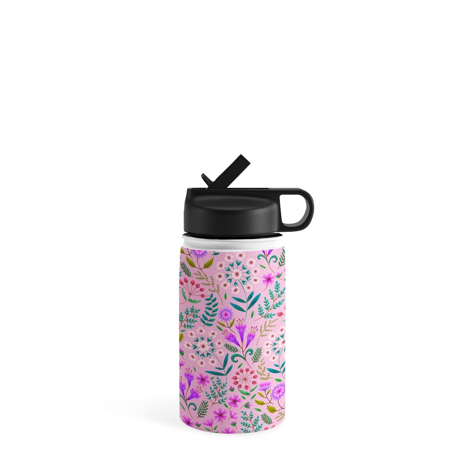 Pimlada Phuapradit Ditsy Purple Floral Half Drop Water Bottle