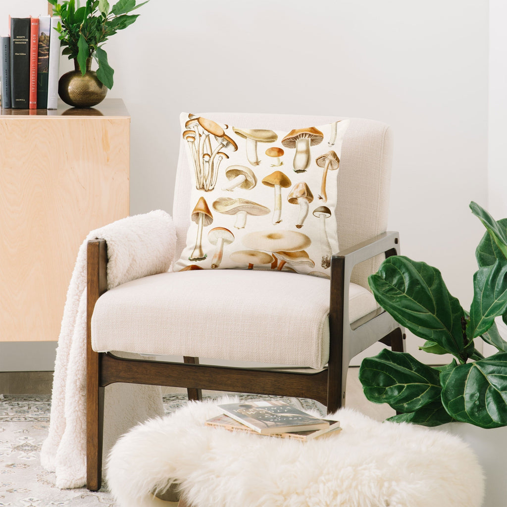 Gal Design Mushrooms Collection Throw Pillow