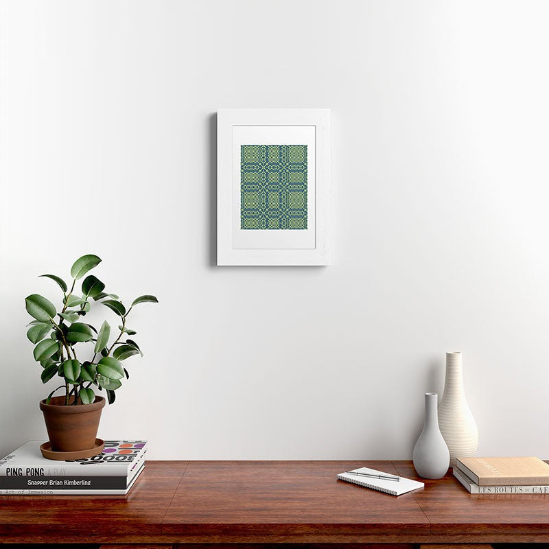 Marta Barragan Camarasa Nostalgic Grid Design Framed Art Print
