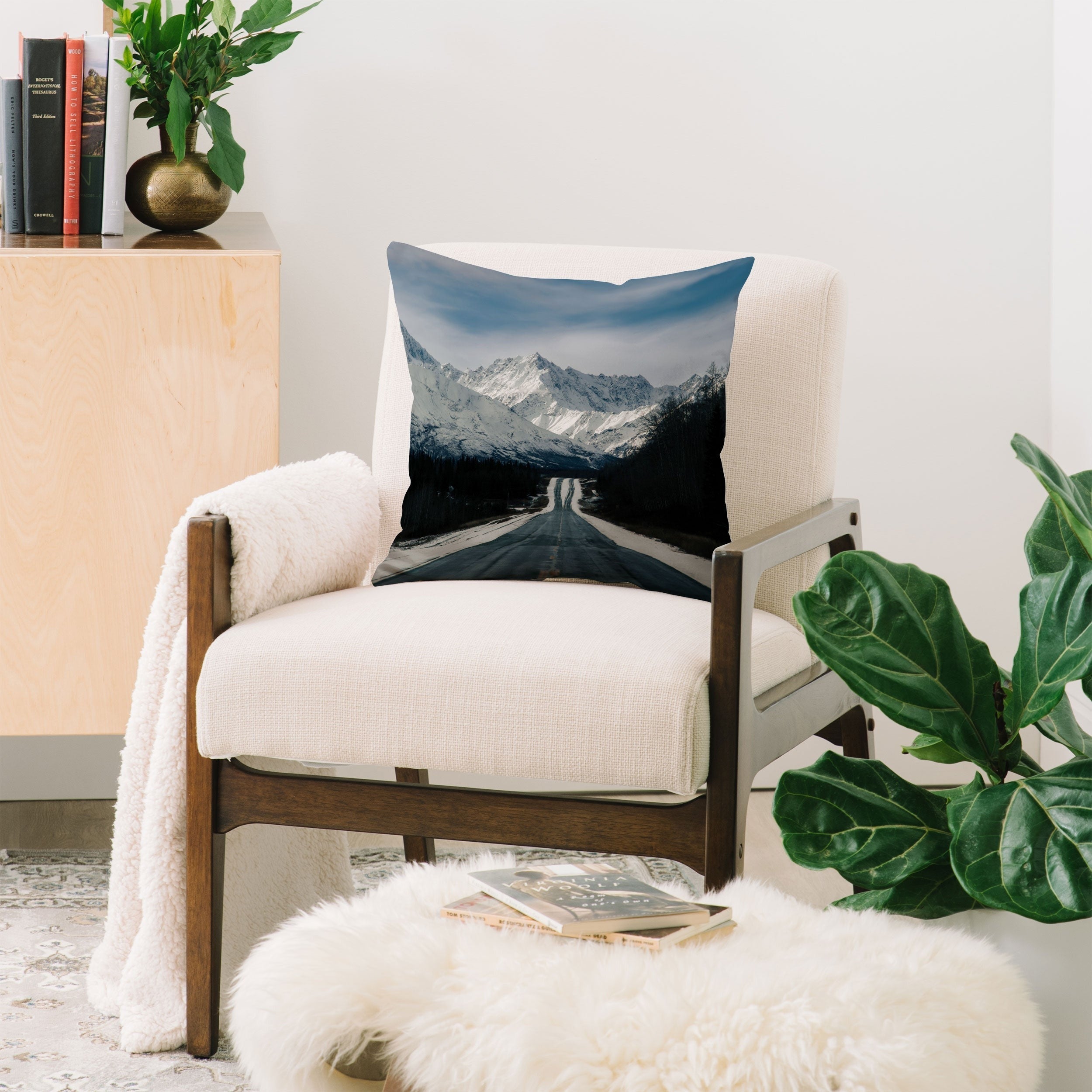 Hannah Kemp Alaska Drive Throw Pillow