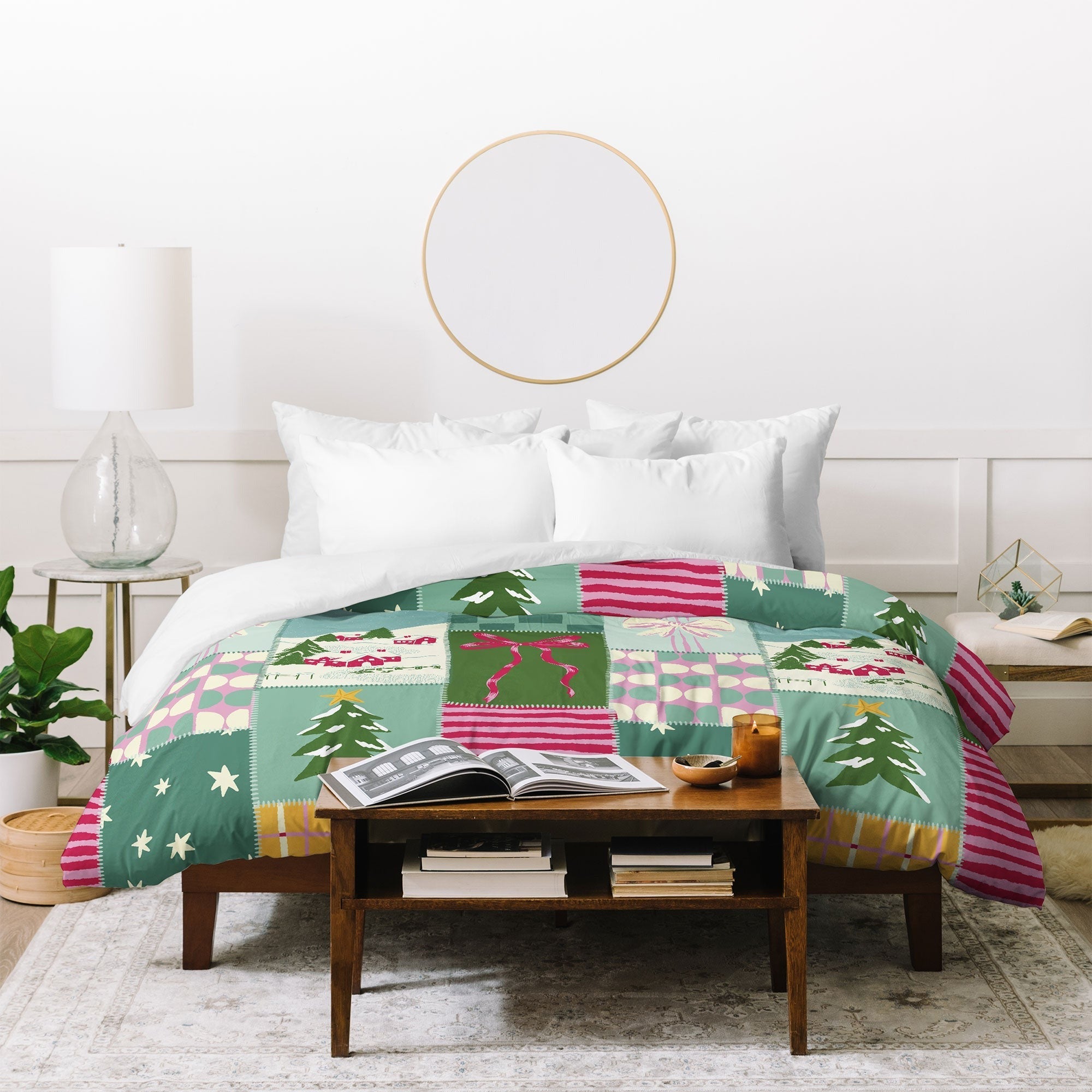 LouBruzzoni Cozy Christmas Patchwork Duvet Cover