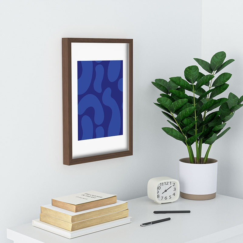 Camilla Foss Blue Pebble Recessed Framing Rectangle